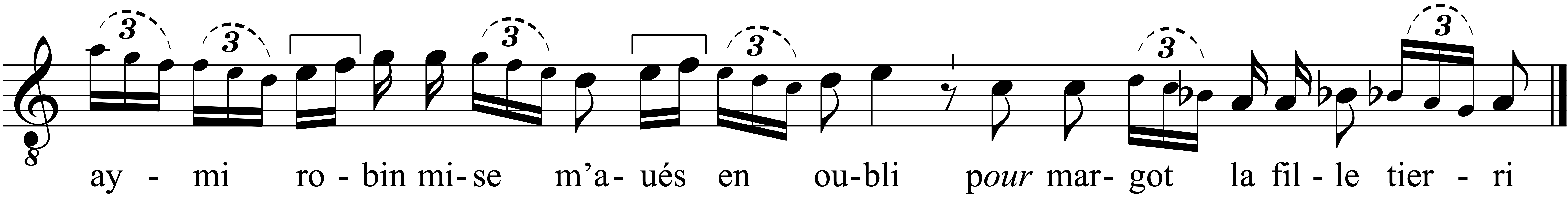 Refrain musical notation